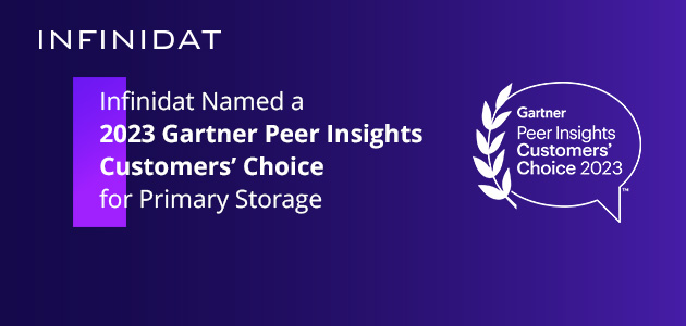2023 Gartner® Peer Insights™ četvrti put je proglasio Infinidat za najboljeg prema izboru korisnika, u Primary Storage Arrays kategoriji