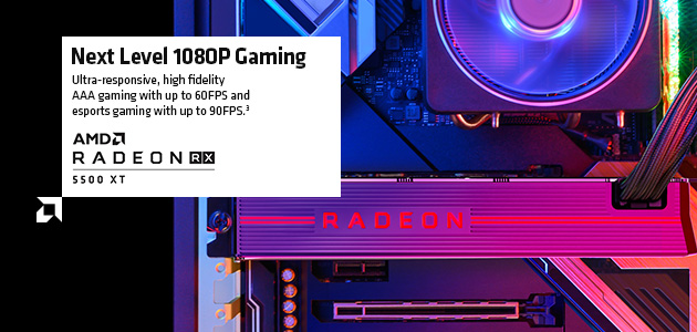 AMD Radeon™ RX 5500 XT grafičke karte. 1080P gejming sledeće generacije!