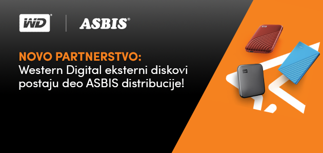 Novo partnerstvo: Western Digital eksterni diskovi postaju deo ASBIS distribucije!